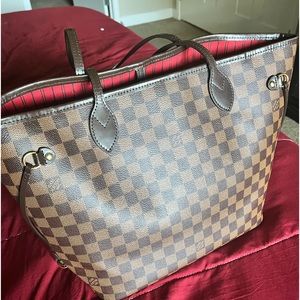 Authentic Louis Vuitton Neverfull MM Damier Ebene w/ Pochette